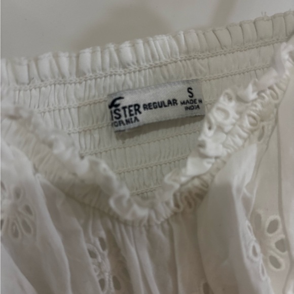 Hollister White Eyelet Blouse dress mini - Picture 3 of 3